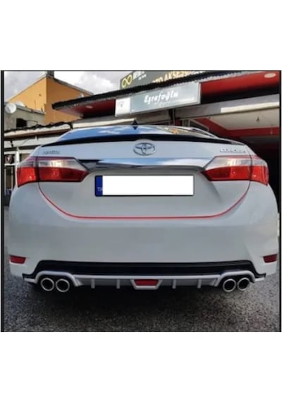 Toyota Corolla Uyumlu Difüzör Arka Tampon Eki Gri 2013