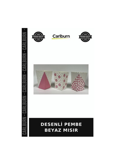 Delux Serisi Desenli Pembe Beyaz Mısır Çocuk Atıştırmalık +3