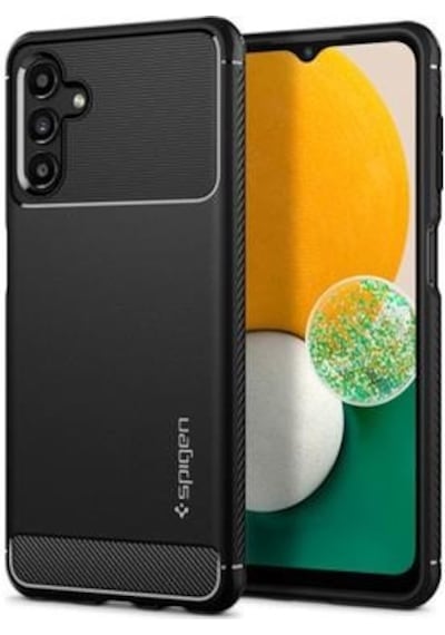 Spigen Galaxy Uyumlu A13 İle Uyumlu Kılıf Rugged Armor Matte Black Siyah