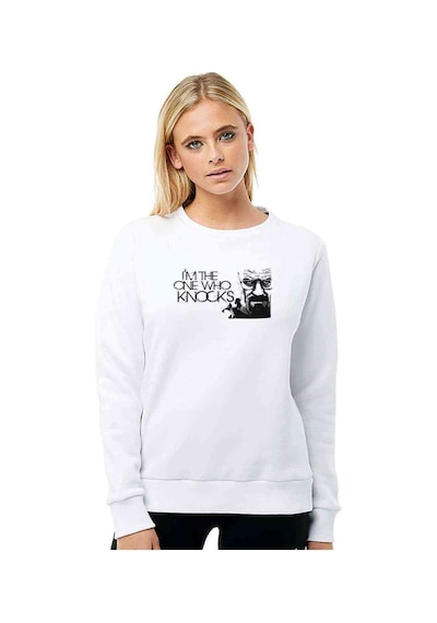 I Am One Breaking Bad Who Baskılı Beyaz Kadın Sweatshirt