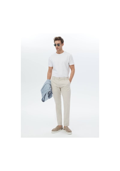 Kip Vizon Dokuma Slim Fit Casual Pantolon Vizon