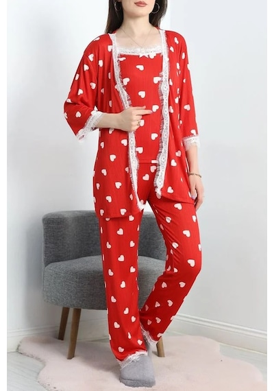 Seka Store Seka Pegasus Üçlü Pijama Takımı Beyazkalp - 66666.1287. Çok Renkli