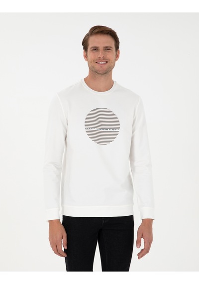 Pierre Cardin Erkek Ekru Sweatshirt 50290634-vr019 Ekru