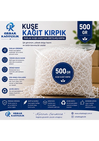 Kuşe Kâğıt Kırpık Dolgu 500 Gr Hediyelik Kutu, Paketleme Ve Dekorasyon