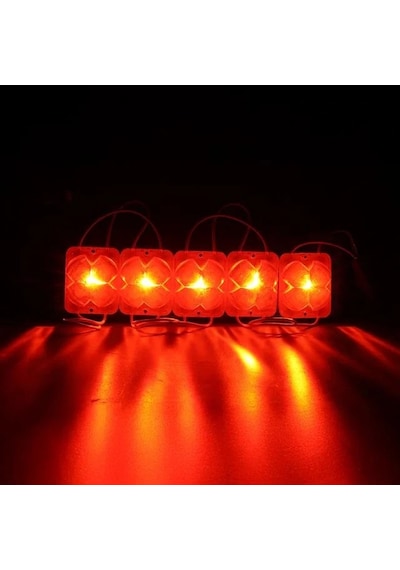 Powermaster Pm-14712 12 Volt 2 Watt Kırmızı Yanıp Sönen Çakar 4333-3030 Modül Led 43x33x28mm