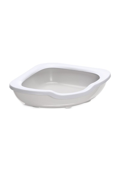 1711734816 Imac Fred Açık Köşe Kedi Tuvaleti Bej/beyaz 51x51x15,5cm
