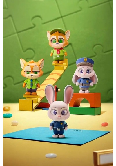Mınıso Disney Lisanslı Zootropolis Günlük Yaşam Kostümleri Blind Box Figür 10 Cm