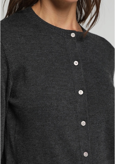 Colin's Colins Slim Fit Yuvarlak Yaka Düz Kadın Antrasit Hırka Cl1076473 Q1.v2 Anm Antra Melanj