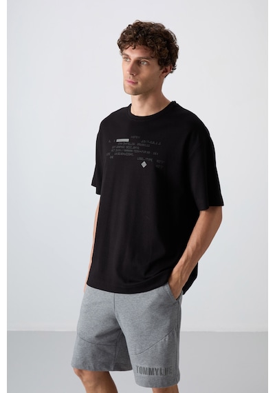 Tommy Life Siyah Pamuklu Kalın Yumuşak Dokulu Oversize Fit Baskılı Erkek T-shirt - 88326 Siyah Tommy Life Siyah Pamuklu Kalın Yumuşak Dokulu Oversize Fit Baskılı Erkek T-shirt - 88326 Siyah