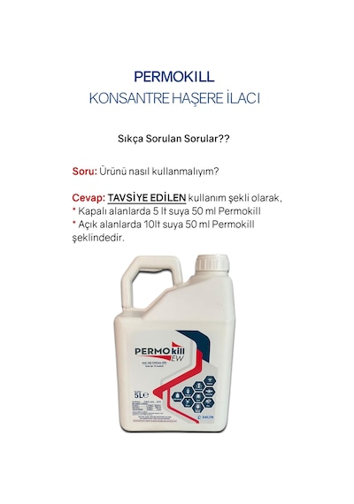Permokill 18 Ew 5 Litre Haşere Konsantre Sıvı