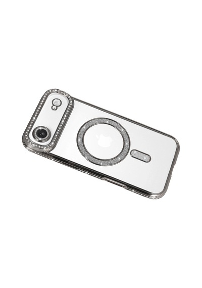 Apple İphone 17 Air Joke Simli Magneticsafe Kılıf - Gümüş 0.2M-Çok Renkli