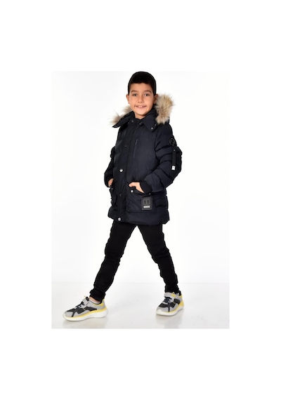 Benitto Kids Erkek Çocuk Natürel Kürklü Mont 51254-lacivert Lacivert
