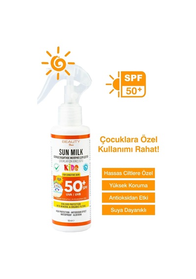 Beauty Face 50+Spf Çocuklar için Güneş Sütü 150 ML