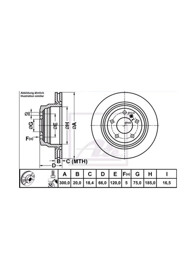 Bmw F31 320D Station Arka Fren Diski 300Mm 2012-2019 Ate