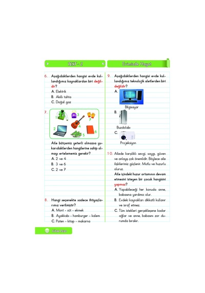 3. Sınıf Tüm Dersler Çalışma Defterim - Soru Bankası