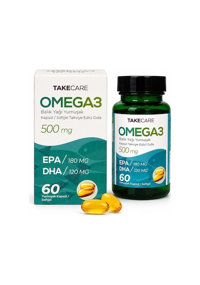 Takecare Omega 3 Balık Yağı 500 Mg 60 Softjel