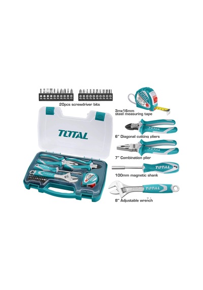 Tr Tools -toplam Araçları 25pcs Handtools Seti - Pense, Yan Kesiciler, Kerpeten, Tornavida Genel