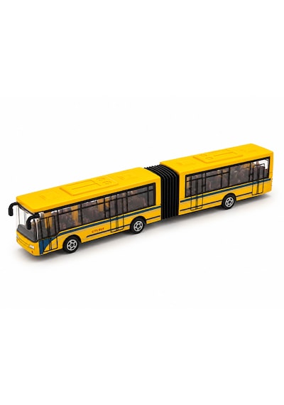 20 Cm Körüklü Şehir Otobüsü Die-cast Metal Oyuncak Sarı
