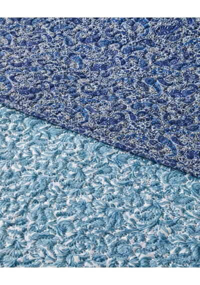 Paisley Celeste King Size Çok Amaçlı Örtü 220x240 Cm Mavi