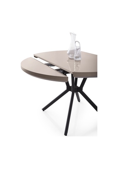 Talin Masa, Rolls Metal Sandalye, Selenity, 120x70 Cappuccino