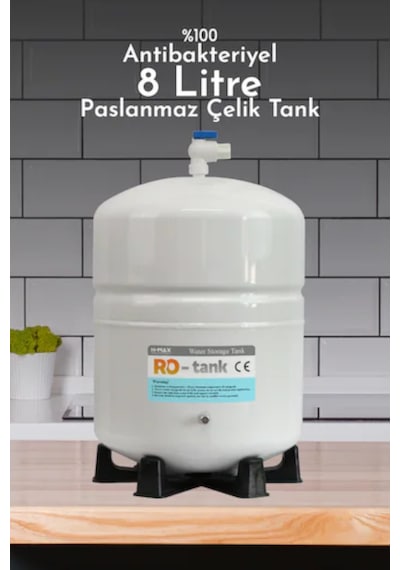 Su Arıtma Cihazı 13 Aşamalı 80 Gpd Membranlı Mineral Ve Detoks Filtreli Çelik Tanklı