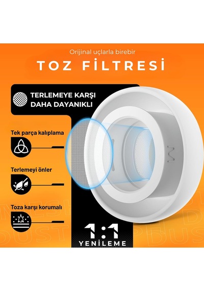 Airpods Pro 3 Uyumlu Toz Filtreli Premium Silikon Yedek Kulaklık Uçları Seti S/m/l