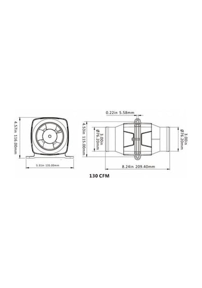 Seaflo Blower 12v 100 Mm