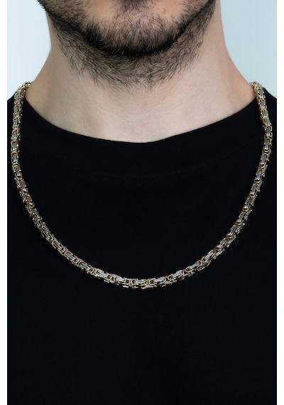 Sarı Beyaz Erkek Çelik Kral Zincir Kolye 5 Mm 55 Cm Ck11 (31175615) Beyaz