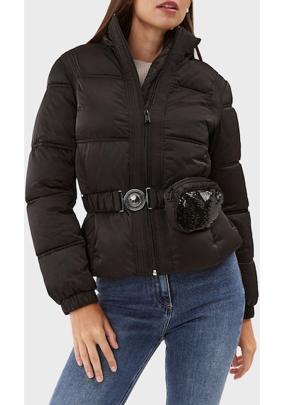 Guess Çıkarılabilir Bel Çantalı Şişme Mont Çok Renkli