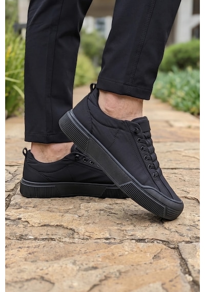 In Step Citycomfort Kömür Kapitone Dokulu Modern Erkek Sneaker Siyah