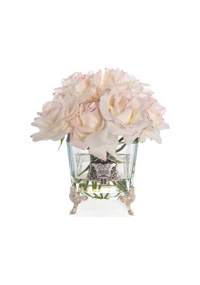 Pirinç Ayaklı Cam Silver 13 Gül Luxury Home Perfume Rose