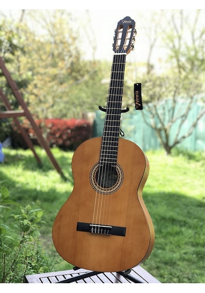 Valencia Vc204 Klasik Gitar Naturel Mat + Kılıf + Pena