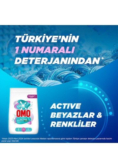 Omo Active Beyazlar Renkliler için Toz Deterjanı 7500 G