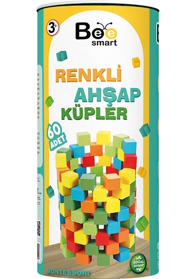Renkli Ahşap Küpler 5 Adet