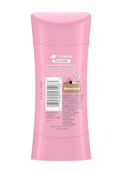 Dove Crumbl Tres Leches Alüminyumsuz Stick Deodorant 74gr