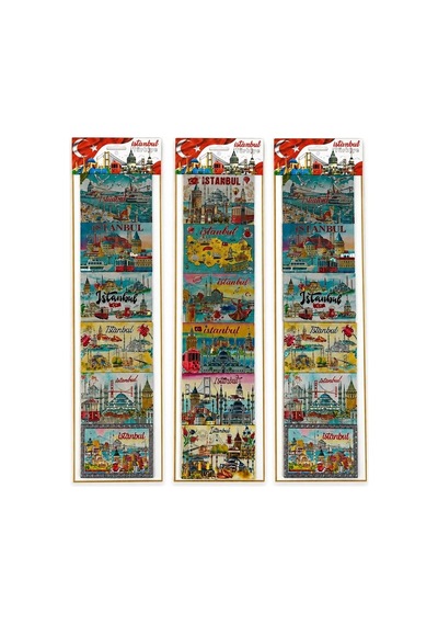 Özel Üretim Hediyelik Hatıra Mutfak İstanbul Temalı Silikon Buzdolapı Süsü Magnet 6'lı Set Alk5809