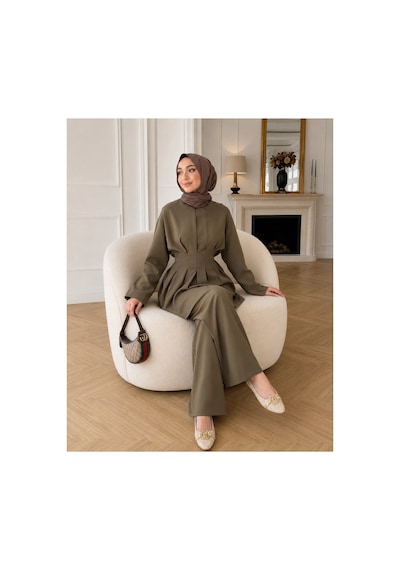 Unika Boutique Kadın Tesettür Takım Alt-üst İkili Takım Haki
