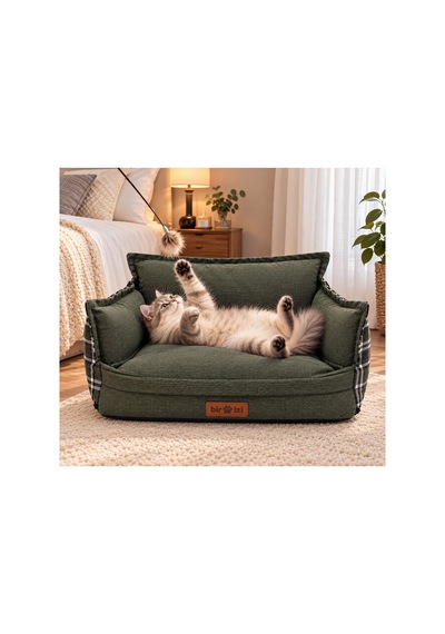 Kedi Ve Köpek Koltuğu Tamamen Fermuarlı Çıkarılabilir İç Minder Boncuk Elyaf Kaydırmaz Taban Kedi Ve Köpek Yatağı Düz Ekose Yeşil 1715108497 Kedi Ve Köpek Koltuğu Tamamen Fermuarlı Çıkarılabilir İç Minder Boncuk Elyaf Kaydırmaz Taban Kedi Ve Köpek Yatağı Düz Ekose Yeşil 1715108497