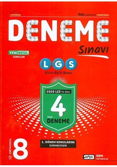 SBM 8. Sınıf LGS 4 Özel Deneme Sınavı Soru Bankası Merkezi