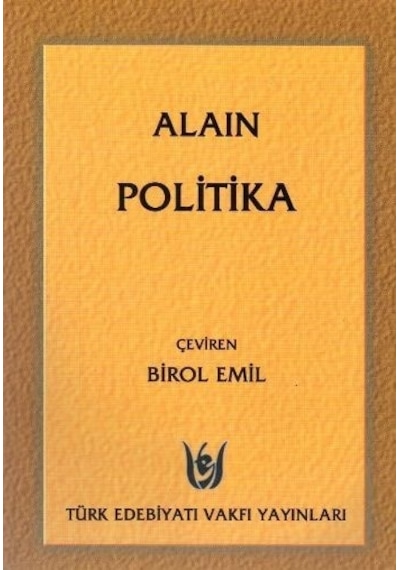 Politika  - Alain  - Türk Edebiyatı Vakfı Yayınları
