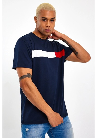Erkek Bisiklet Yaka Regular Fit Garnili Tişort Spr23ts301 001