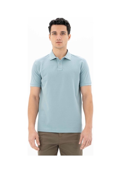 AR-MA Arma Erkek %100 Pamuk Basic Polo Yaka Regular Fit T-shirt Y25374351201 Mavi-m24 Mavi