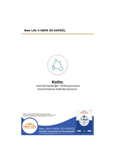 4 Hepa 30 Yumuşak Kapsül Kolin - Silibin Fosfolipid Kompleksi - Enginar - Karahindiba