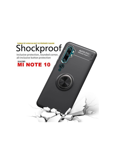 Xiaomi Mi Note 10 Yüzüklü Standli Manyetik Kamera Korumali Kilif 409986415