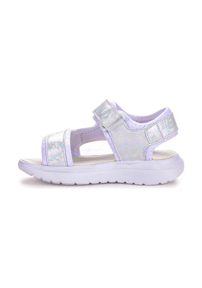 Kiko Kids 333 Hologram Cırtlı Kız Çocuk Sandalet Ayakkabı Beyaz
