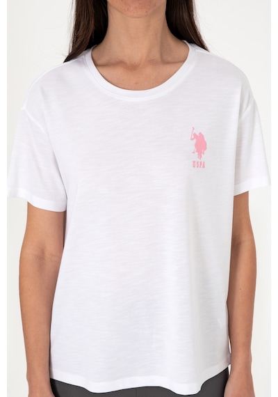 U.S. Polo Assn. Kadın Beyaz Bisiklet Yaka Tişört 50300703-VR013 U.S. Polo Assn. Kadın Beyaz Bisiklet Yaka Tişört 50300703-VR013