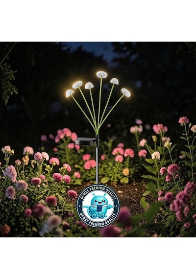 Upway Jellyfish Güneş Enerjili 6 Led Işıklı Dekoratif Bahçe Peyzaj Lambası