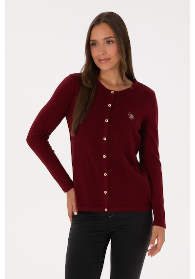 U.s. Polo Assn. Kadın Bordo Hırka Triko 50307737-vr014 Bordo