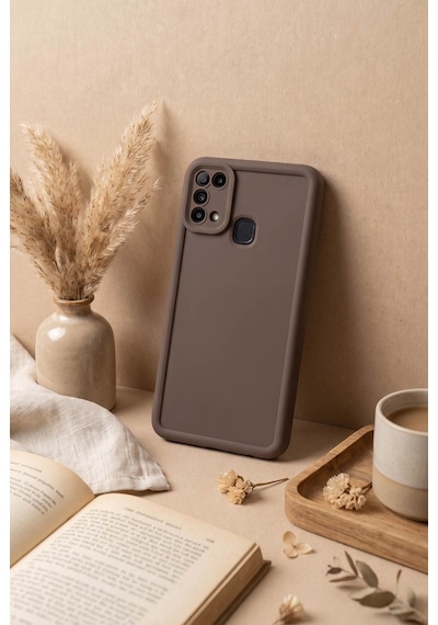 Samsung Galaxy Uyumlu M31 / M21s / F41 Kılıf Kamera Çıkıntılı Mat Silikon Telefon Kılıfı-54146