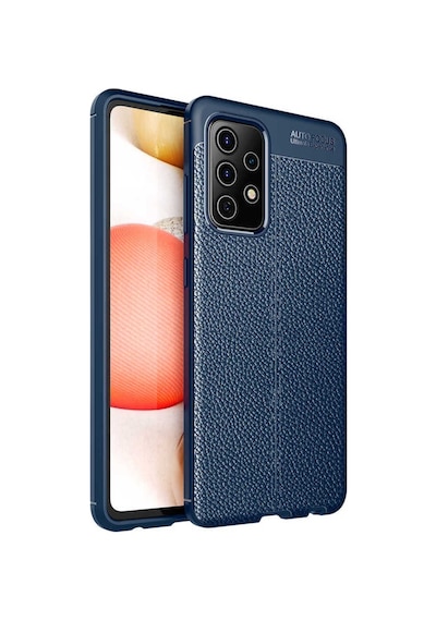Galaxy A72 Uyumlu Deri Tasarımlı Kamera Korumalı Kılıf